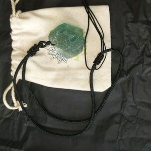 Raw Green Fluorite Necklace